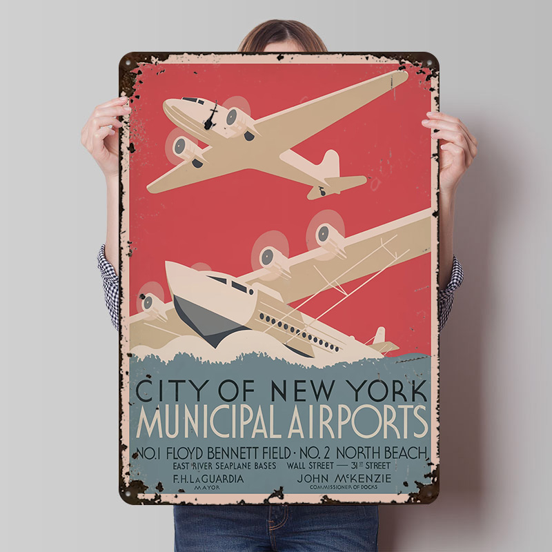 Travel Accessories Nyc - Винтажный Нью-Йоркский Нью-Йоркский аэропорт, туристический печатный