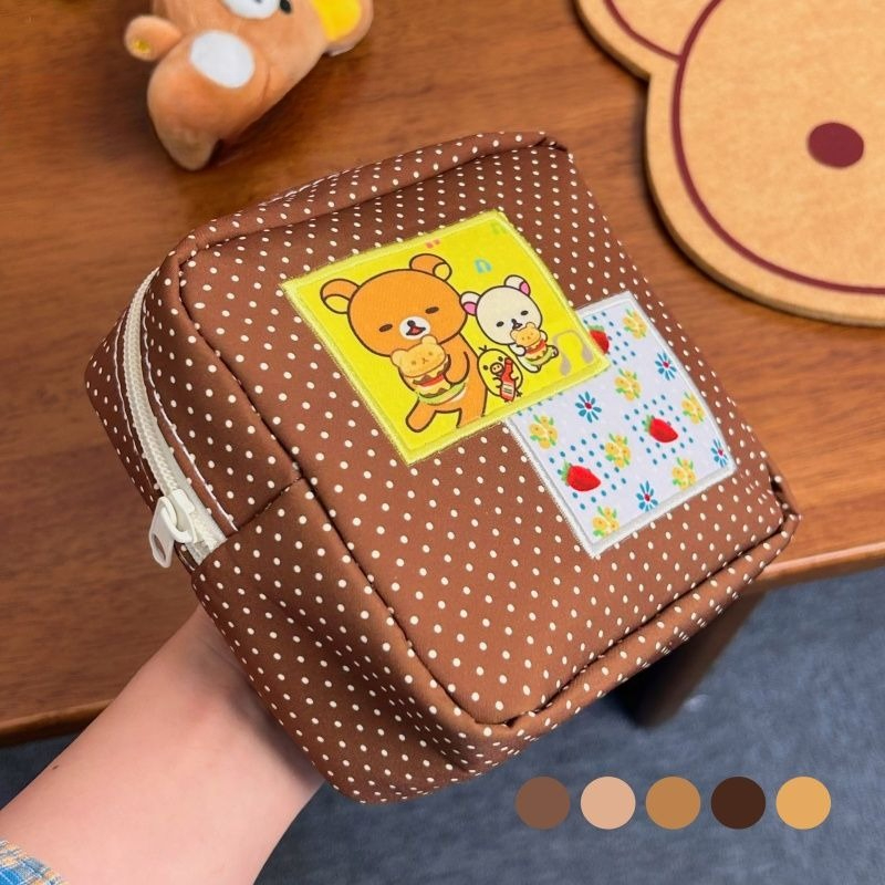 Travel Accessories Pouch - Косметичка Rilakkuma с точечным узором и