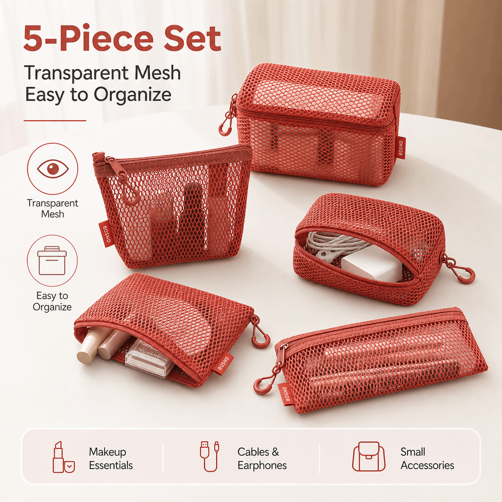 Travel Accessories Online - Нейлоновая прозрачная сумка для хранения, дышащая