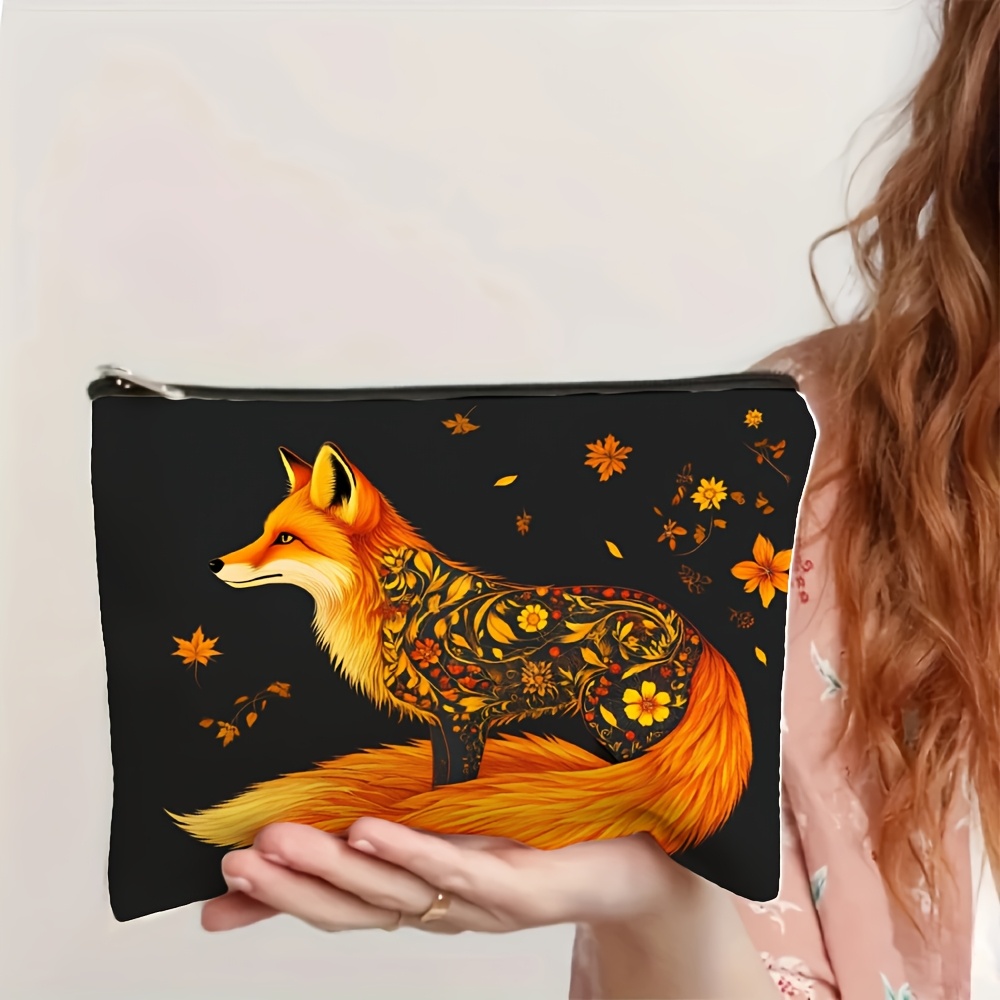 Косметичка с лисой и цветочным – обзор и цена Travel Accessories Pouch