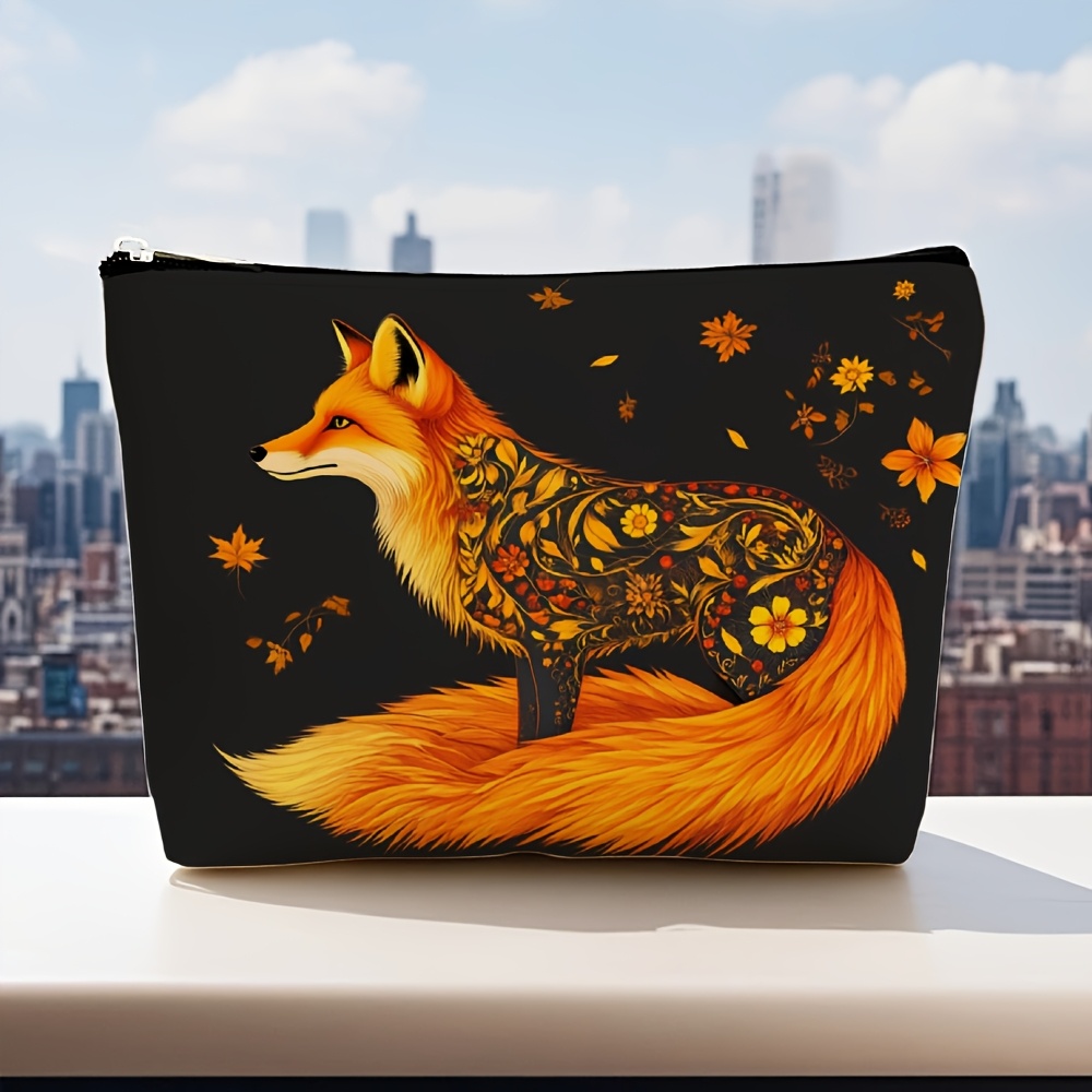 Косметичка с лисой и цветочным – обзор и цена Travel Accessories Pouch